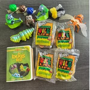 Vintage Lot Of Bug Kids Toys Wendys Wild Life A Bugs Life Insect Toys‎